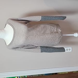 Athleta women's nopa Merino sweater, gray, heathered, long line, tunic